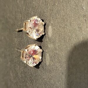 Elegant CZ sterling silver Stud Earrings